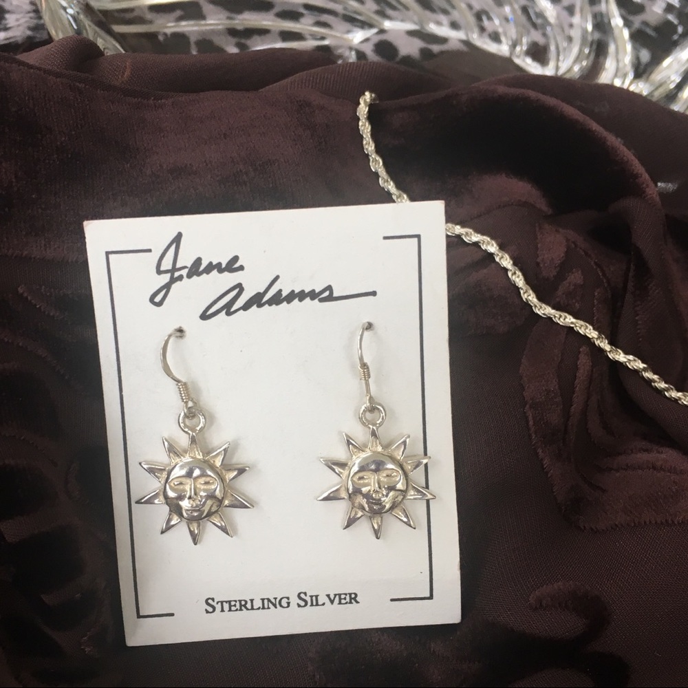 Jane Adams Sterling Silver Sun Earrings